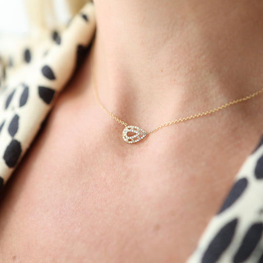 Mesa Pear Shape Diamond Necklace