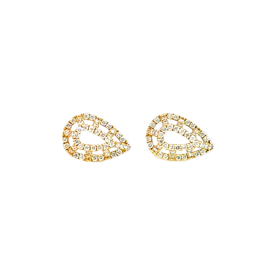 Mesa Pear Shape Diamond Studs